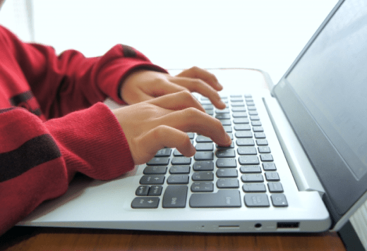 タイピングの様子